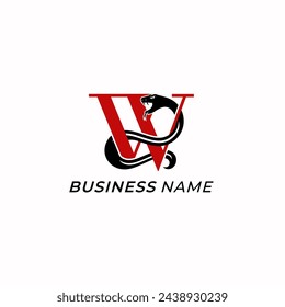 Diseño Logo Creativo Letra W y Serpiente