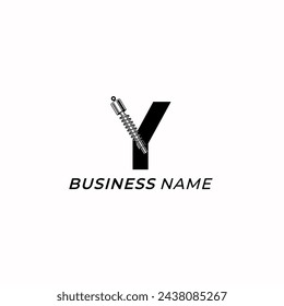 design logo creative letter Y and shock breaker