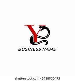 design logo creative letter Y and snake