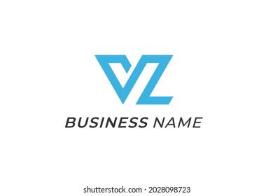 design logo creative letter Z and V