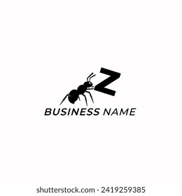 design logo creative letter Z and ant