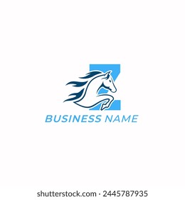 design logo creative letter Z and horse