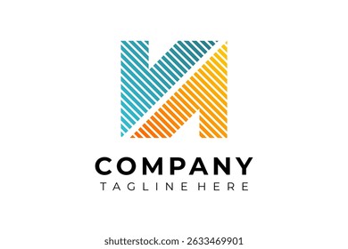 La línea creativa del logotipo del diseño combina la letra V y la A