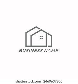 design logo creative line and house
