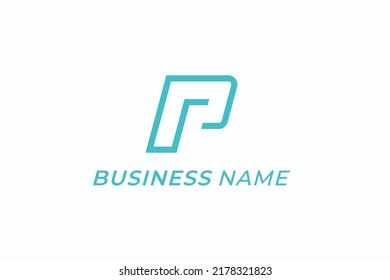 design logo creative line letter P
