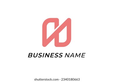 logotipo de diseño línea creativa y letra N
