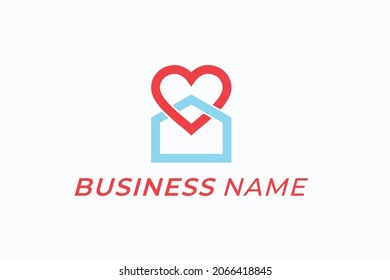 diseño logo línea creativa amor y hogar