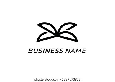logo de diseño línea creativa y palmera de árbol