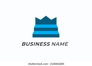 design logo creative lstair and crown king