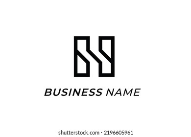 design logo creative monogram and letter H