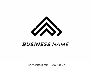 design logo creative monogram letter A