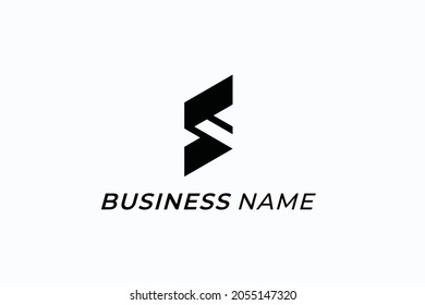 design logo creative negative space letter S