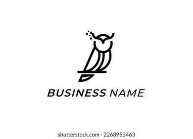 design logo creative owl bird