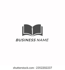 design logo creative paper and book
