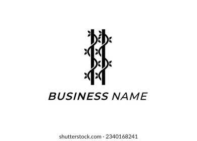 design logo creative plant and leaf