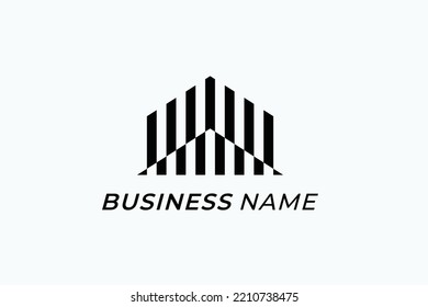 logotipo de diseño propiedad inmobiliaria creativa y torre
