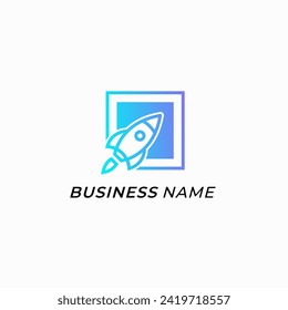 design logo creative rocket launch