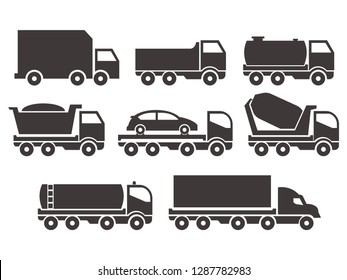 design logo creative set icon truck