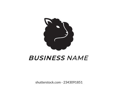 design logo creative sheep and circle