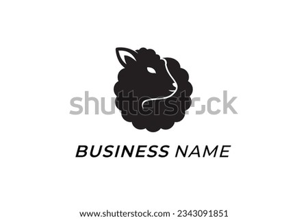 design logo creative sheep and circle