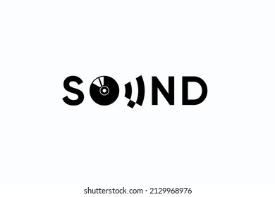 design logo creative sound typography