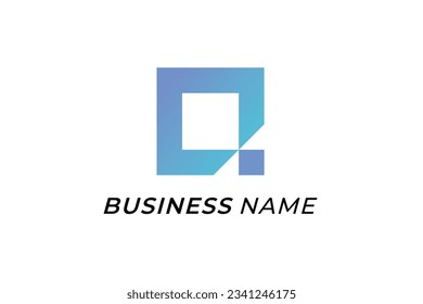 design logo creative square and letter Q