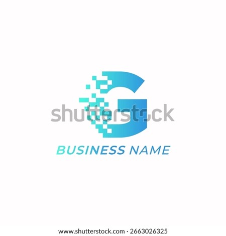 design logo creative tech and letter G