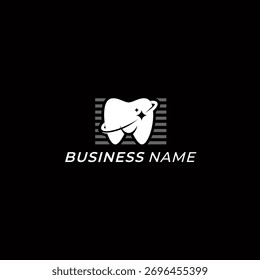 logotipo de design criativo dente e estrela