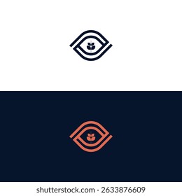 design logo creative tree and eye