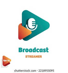 Design logo creative triangle and broadcast
