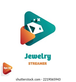 Design logo creative triangle and Jewelry