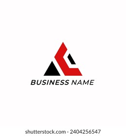 design logo creative triangle letter A