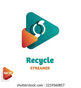 Design Logo kreatives Dreieck und Recycling