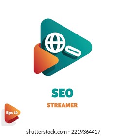 Design logo creative triangle and SEO