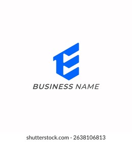design logo creative unique letter E