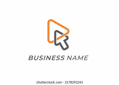 design logo creative video and arrow