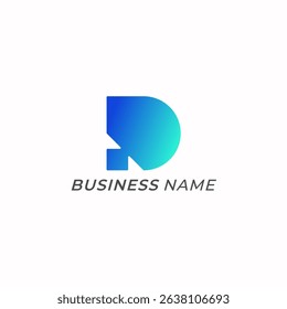 design logo digital pixel letter D