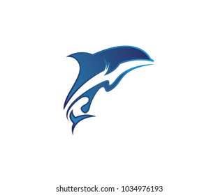 Design logo of dolphins