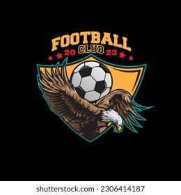 design logo eagle football vector illustration