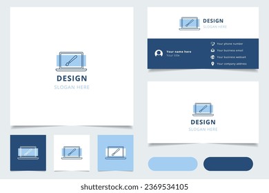 Design logo design with editable slogan. Branding book and business card template.
