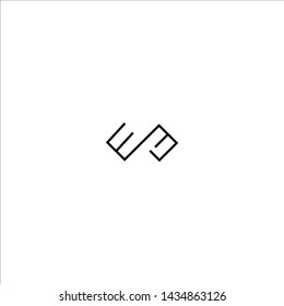 Design Logo EE Letter Monogram Modern Line