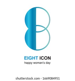 Design Logo Eight Blue Vector