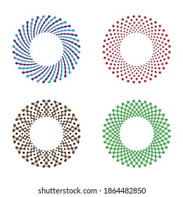 Design logo element. Abstract round circle vector template set.