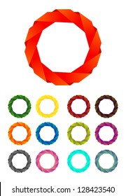 Design logo element. Infinite cross ribbon vector design icon template.