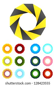 Design logo element. Infinite cross ribbon vector design icon template.