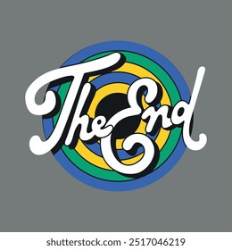 Design logo The end typographi vector,symbol
