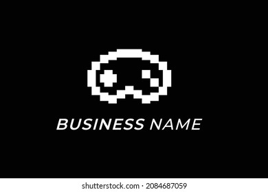 design logo gamepad and pixel