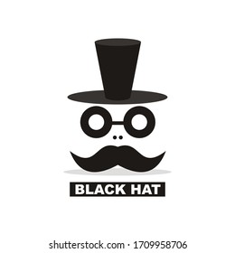 logotipo de diseño del vector caballero - ilustración - hipster