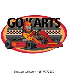 design logo go karts, vector EPS 10