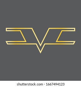 icono de forma dorada del logotipo de diseño